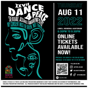 Dance 4 Peace | 8/11 at 6:30 PM | Lowell Memorial Auditorium